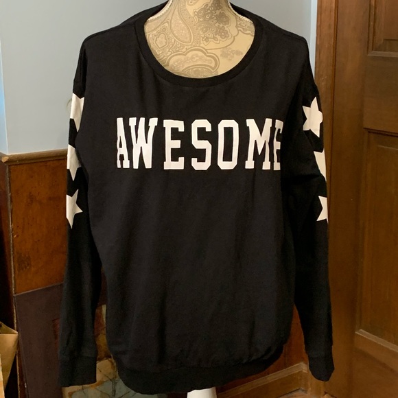 H&M Tops - H&M Divided black awesome sweatshirt large